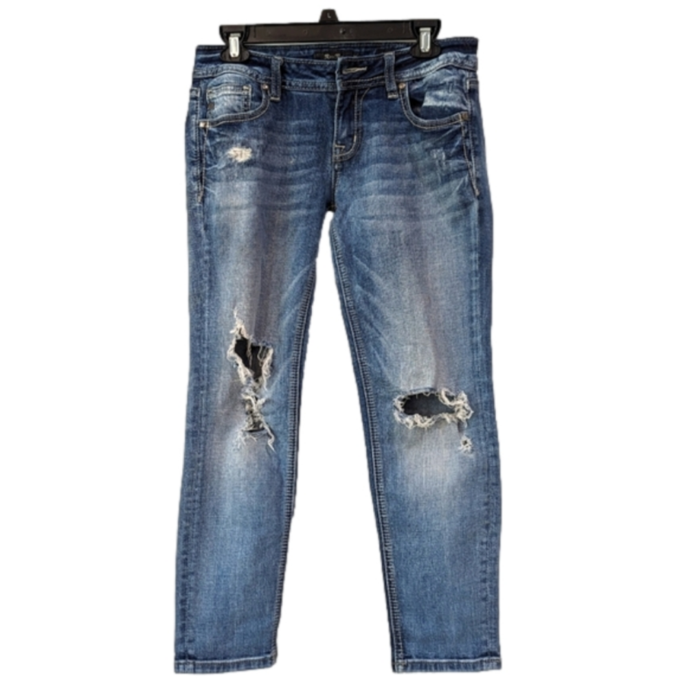 Miss me denim straight leg capris, sz 28